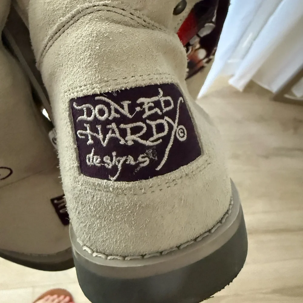 (Size 10) Ed Hardy Tall Boots New York
